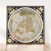 Historic Map - Map of the World, 1587, Urbano Monte - Vintage Wall Art - 24in x 24in