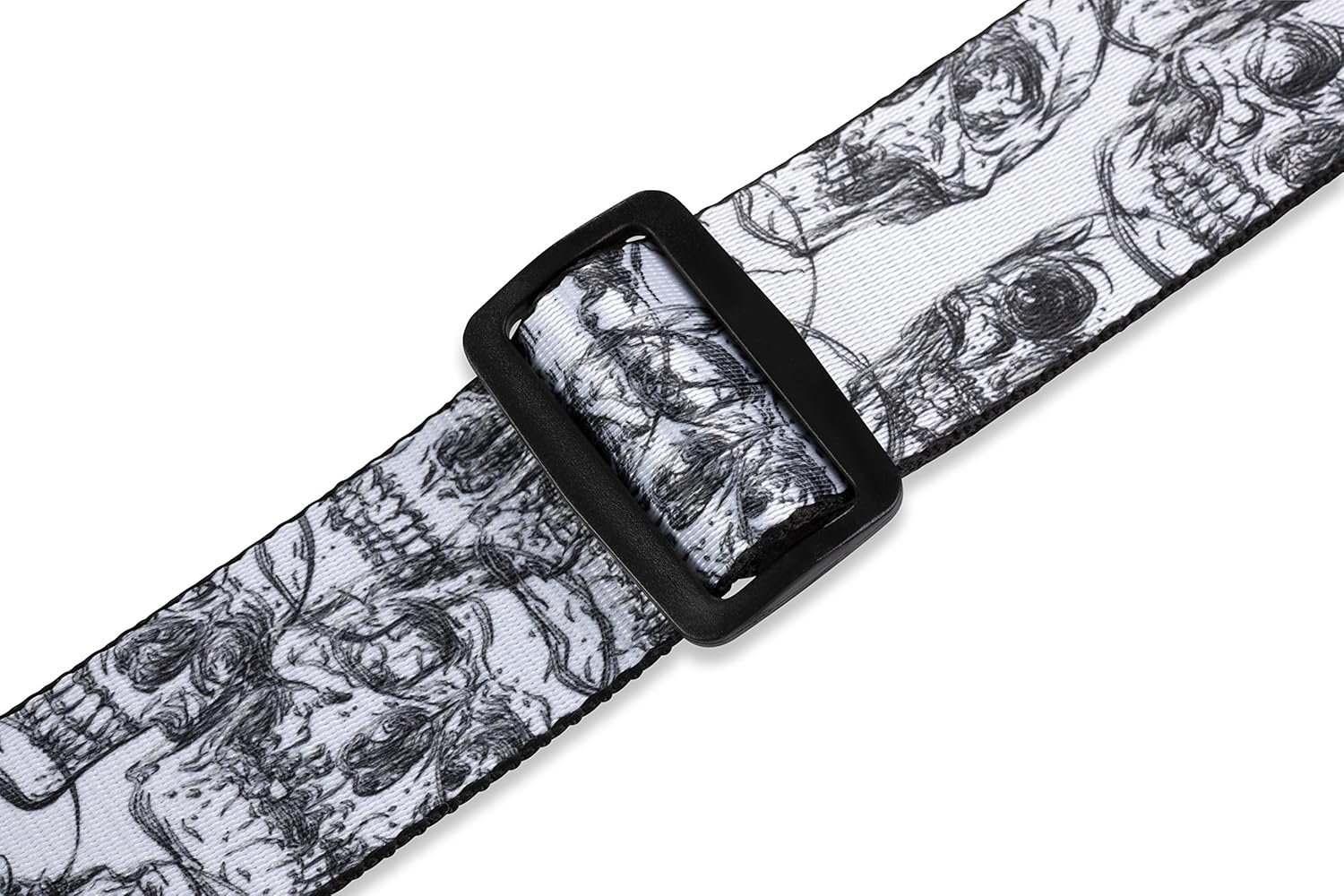 Levy's MPD2-048 2 inch Sublimation Polyester Strap -Black And White Skulls, Blackandwhiteskulls - Image 4