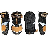 Kurgo Dog Shoes Winter Boots for Dogs Snow Boots for Pets Non Slip Pet Booties LED Light Up Shoes Reflective Anti-Slip Water 