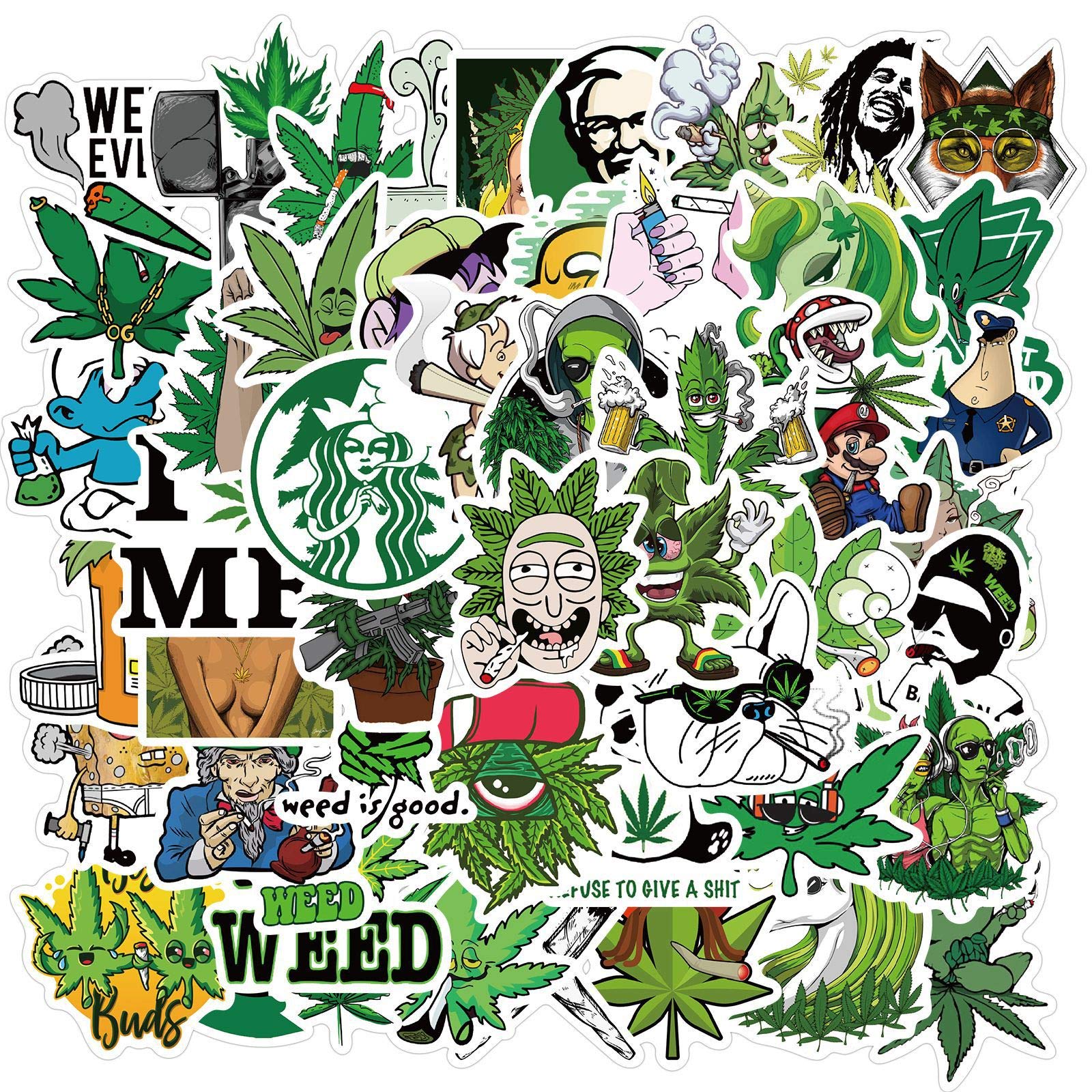 50pcs Smoking Stickers|Vinyl Waterproof Stickers for Laptop,Car Bumper ...