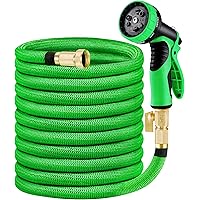 MoonLa 25ft Garden Hose, Expandable Water Hose with 3/4" Solid Brass Fittings, Extra Strength Fabric - Flexible…