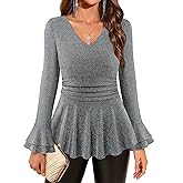 Gaharu Womens Dressy Sparkly Tops Elegant Long Sleeve Sequin Blouse Cocktail Party Evening Tunic Shirt
