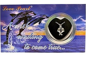 LOVE PEARL Love Wish Pearl Kit Chain Necklace Kit Pendant Cultured Pearl in Kit Set with Stainless Steel Chain 16"