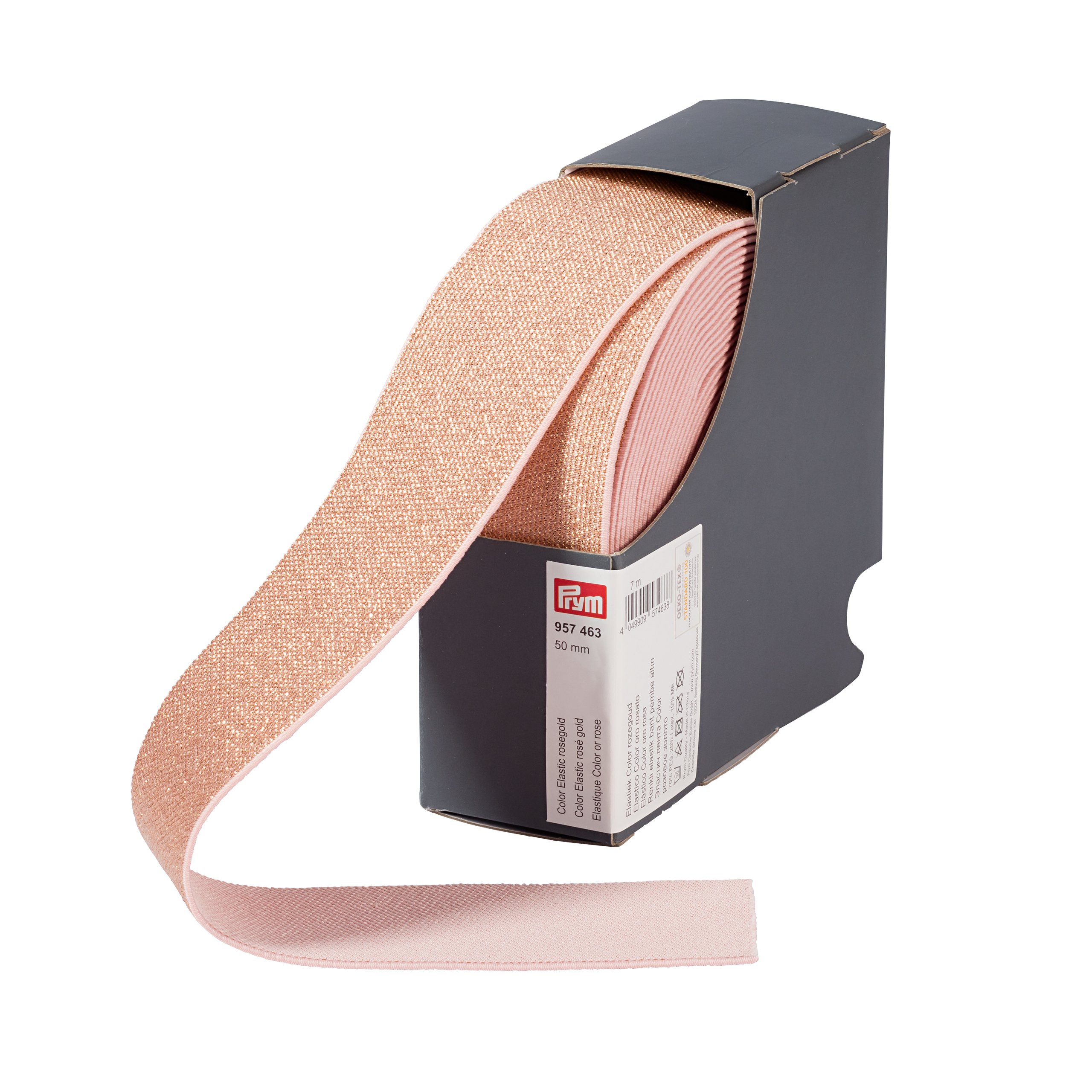 Prym Color Elastic 50 mm Polyester, Rose Gold, 8 x 6 x 3 cm