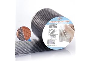 Loboo Idea 2x105 Inches Screen Repair Kit. 3-Layer Strong Adhesive & Waterproof Ideal for Covering up Holes and Tears Instantly (2x105 Inches, Black)