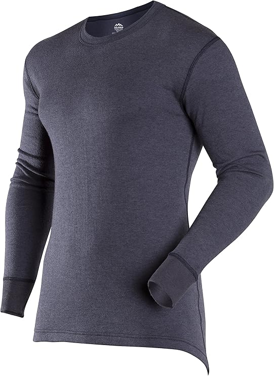 ColdPruf Men's Authentic Dual Layer Long Sleeve Wool Plus Crew Neck