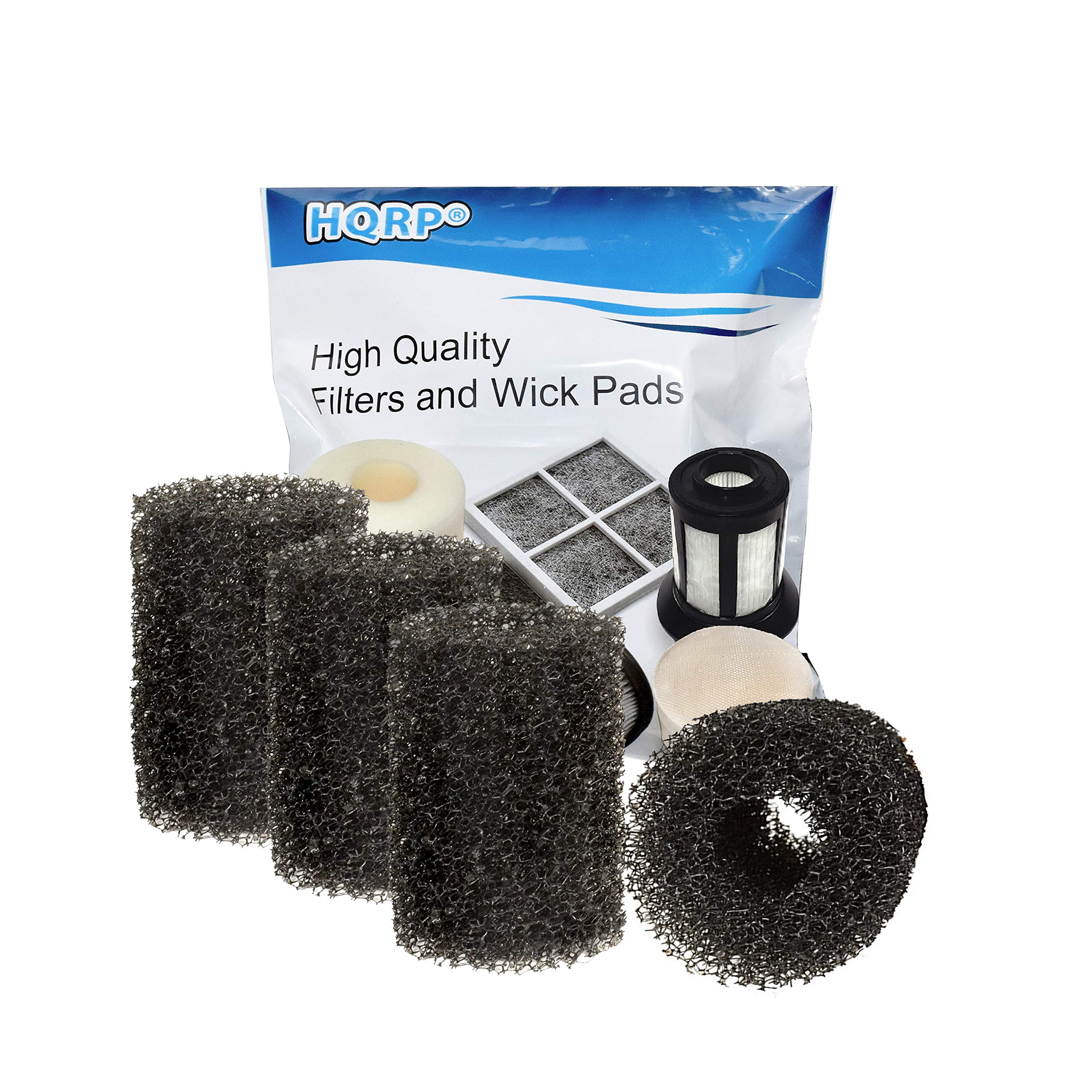 HQRP 4-Pack Foam Pre-Filter Compatible with Tetra Pond FK3 26594 Filtration Fountain Kit, Part # 19016 Replacement