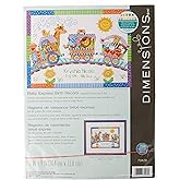 Dimensions Counted Cross Stitch Kit Baby Express Birth Record Personalized Baby Gift, 14 Count White Aida, 12" x 9"