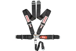 Simpson Racing 29061BK Latch and Link 62" Black Pull Up Bolt-in Individual 5-Point Harness System