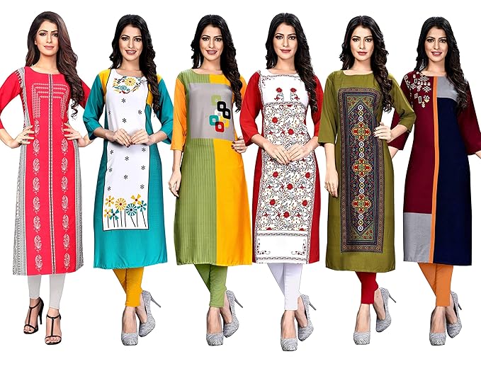 Women's crepe Straight Kurti