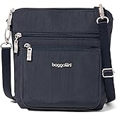 Baggallini Modern Pocket Crossbody Bag for Women, 8.5"x8.5" Handbag Purse with RFID, Lightweight Water-Resistant