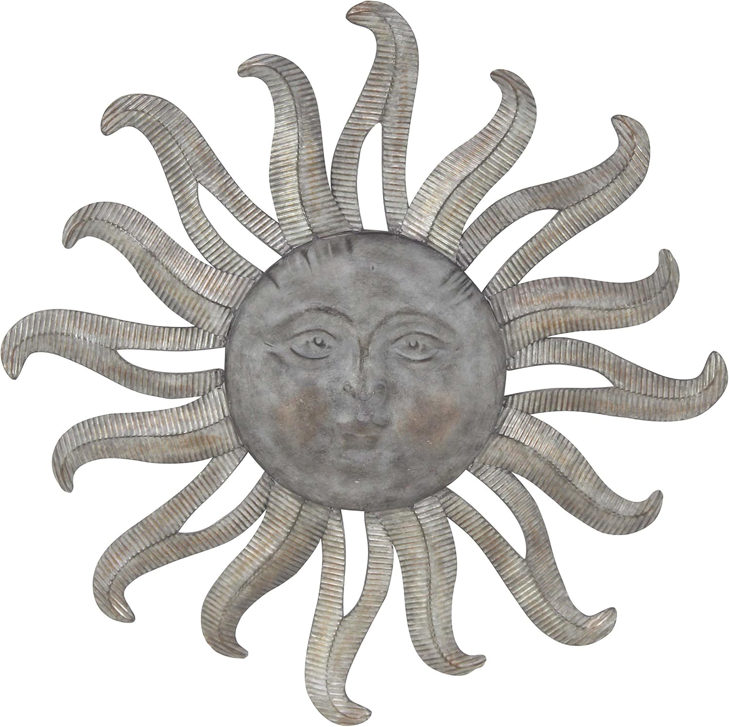Plaques & Wall Art - Deco 79 Metal Sunburst Indoor Outdoor Wall Decor, 36