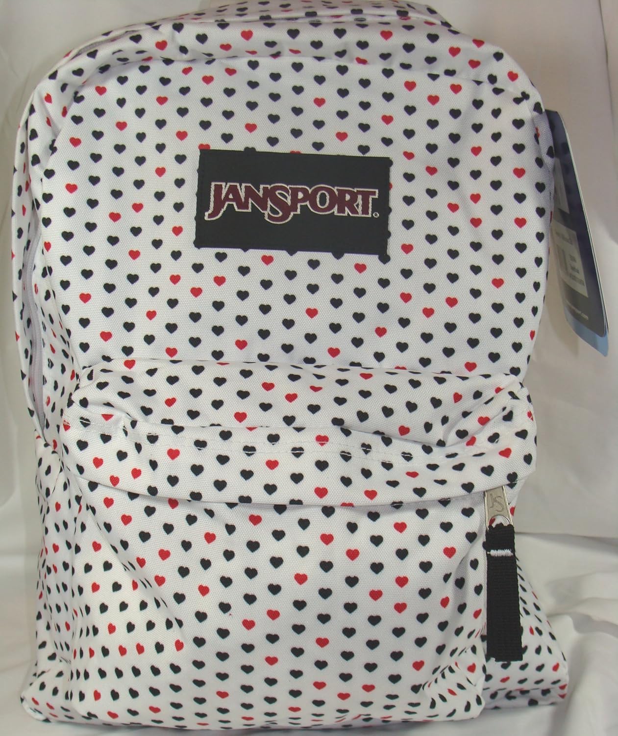 black and white polka dot jansport backpack