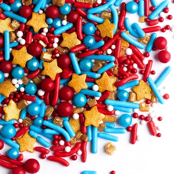 SWEETS INDEED SPRINKLES, EDIBLE SPRINKLE MIX, PERFECT FOR CAKE DECORATIONS, BAKING, ICE CREAM, COOKIES, CUPCAKE TOPPER, 4 OUNCES (MARVELOUS)