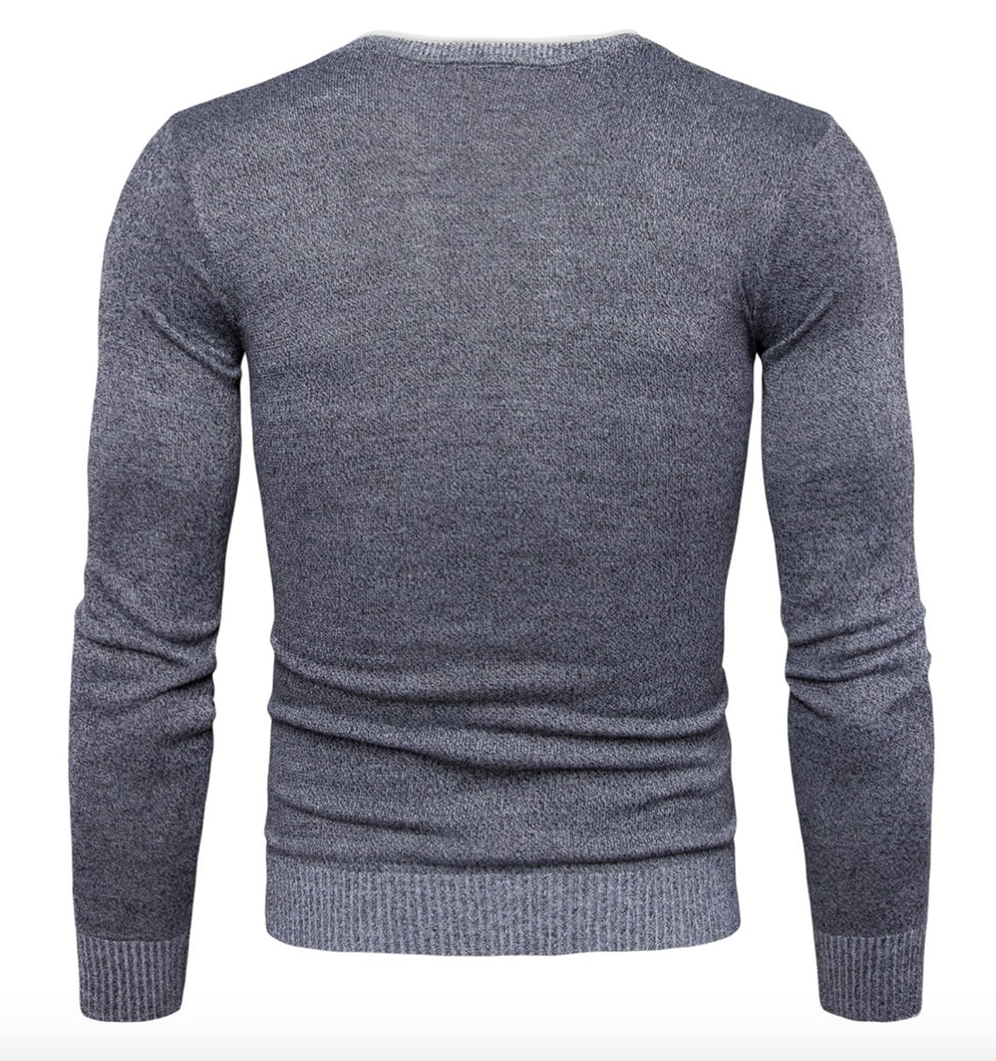 Elonglin Men Basic Sweater Fashion Fine Knit Crew Neck Coton Jumper Pullover Winter
