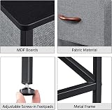 Yaheetech Vertical Chest of Drawers 4-Drawer Fabric Organizer Dark Grey view 7