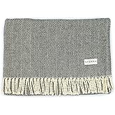 Sferra Celine Herringbone Throw in Black