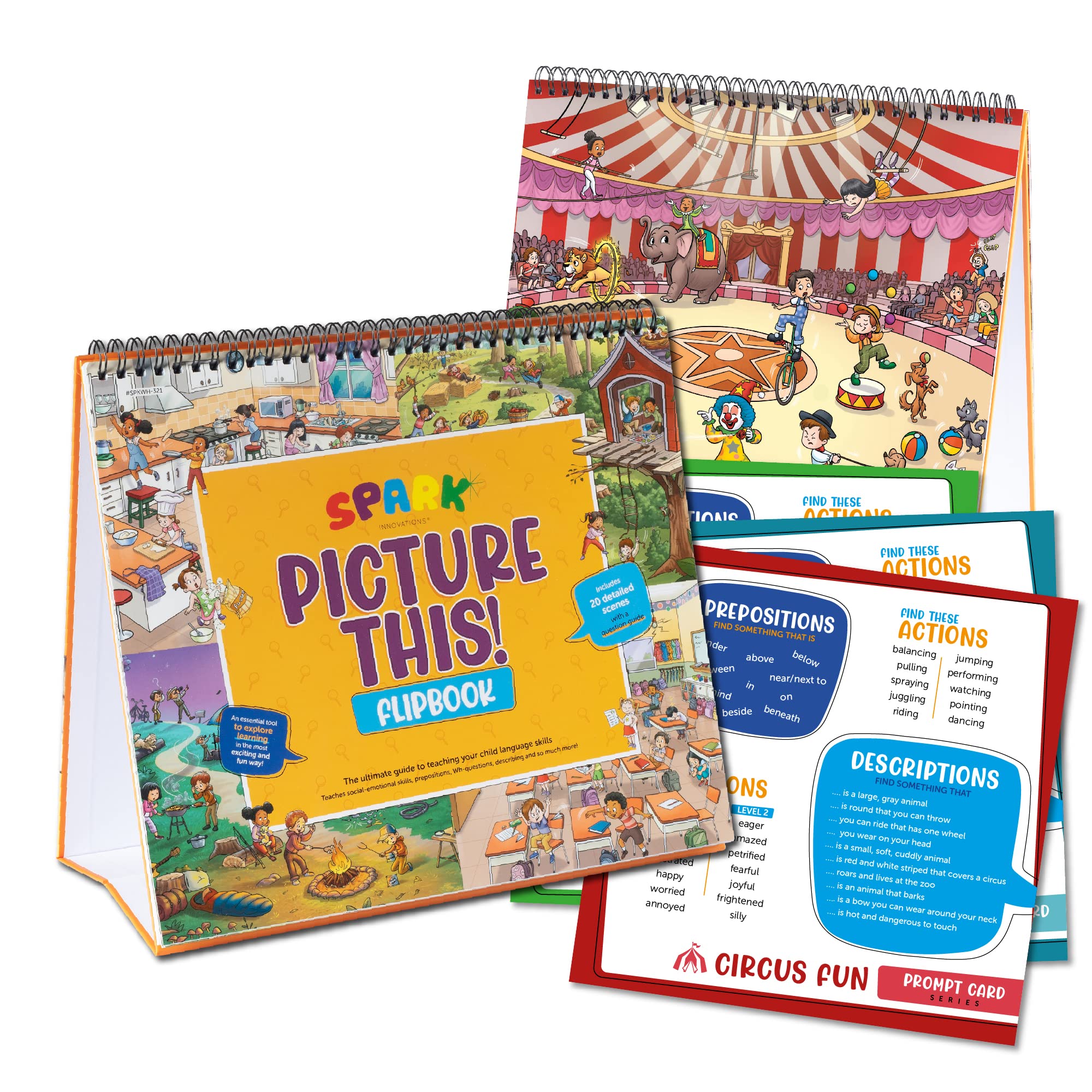 Photo 1 of Picture Book and Emotion Cards, Picture Story Cards, Social Emotional Learning Activities, Autism Homeschooling, Educational Busy Book, Speech Therapy Materials (WH Question Flipbook)