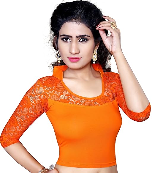 Women's Streatchable Designer Art Silk Stitched Readymade Blouse