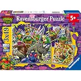 Ravensburger - Teenage Mutant Ninja Turtles Puzzle, Children's puzzle, 3 puzzles of 49 pieces, Puzzle for children +5 years, Puzzle size 21x21cm, 12004012