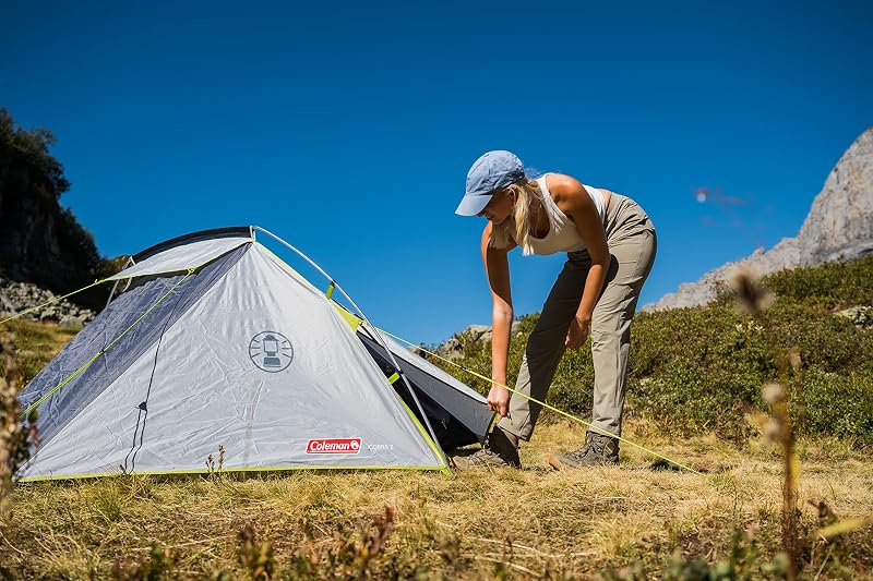 Cobra - Tienda de campaña compacta Ultraligera para 2 Personas, Tienda de campaña para 2 Personas, 100% Impermeable, Cubierta de Suelo Cosida, Tienda de campaña de Senderismo con Postes de