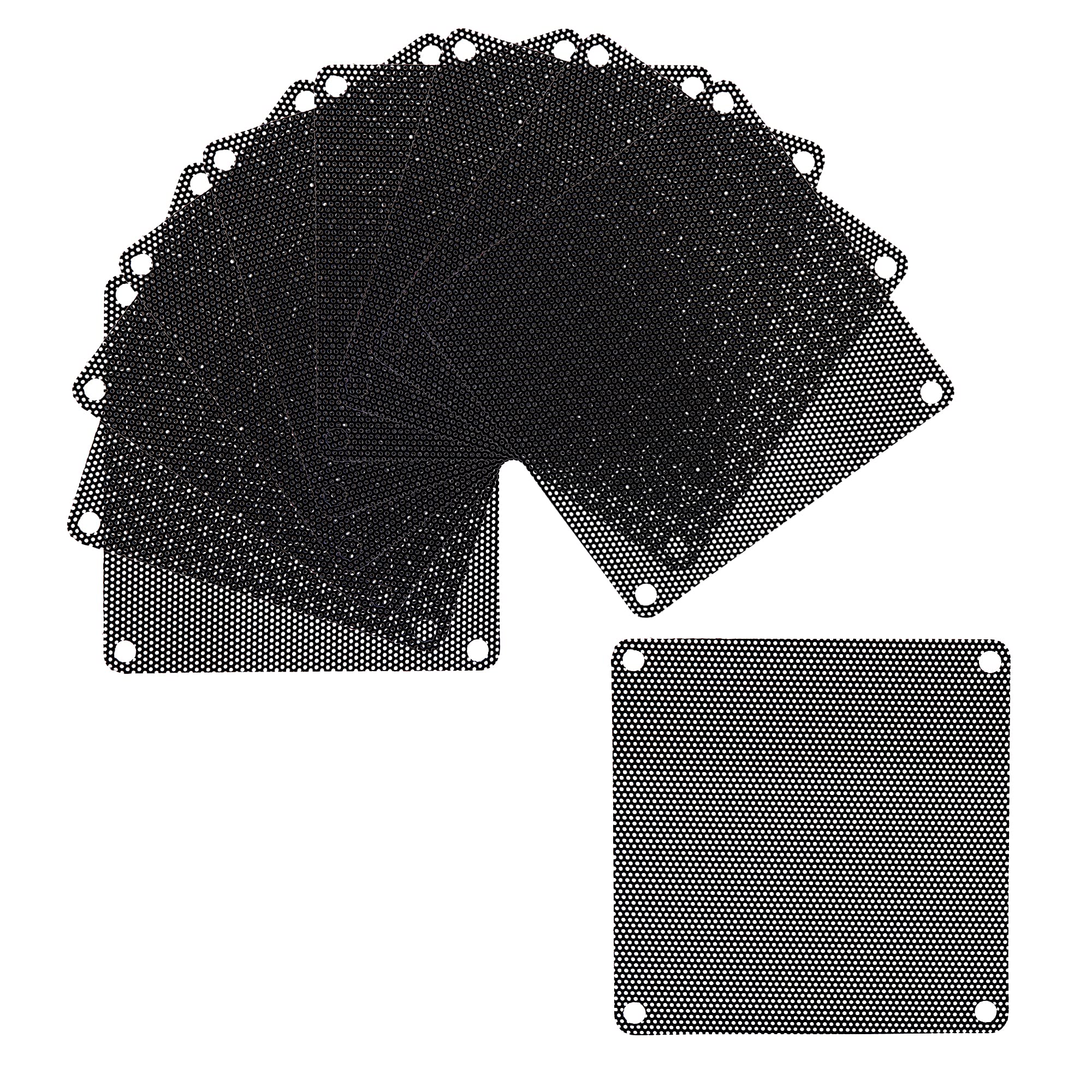 10PCS 80mm PVC Computer PC Case Fan Filter Case Cover Filter Mesh with 40 Screws