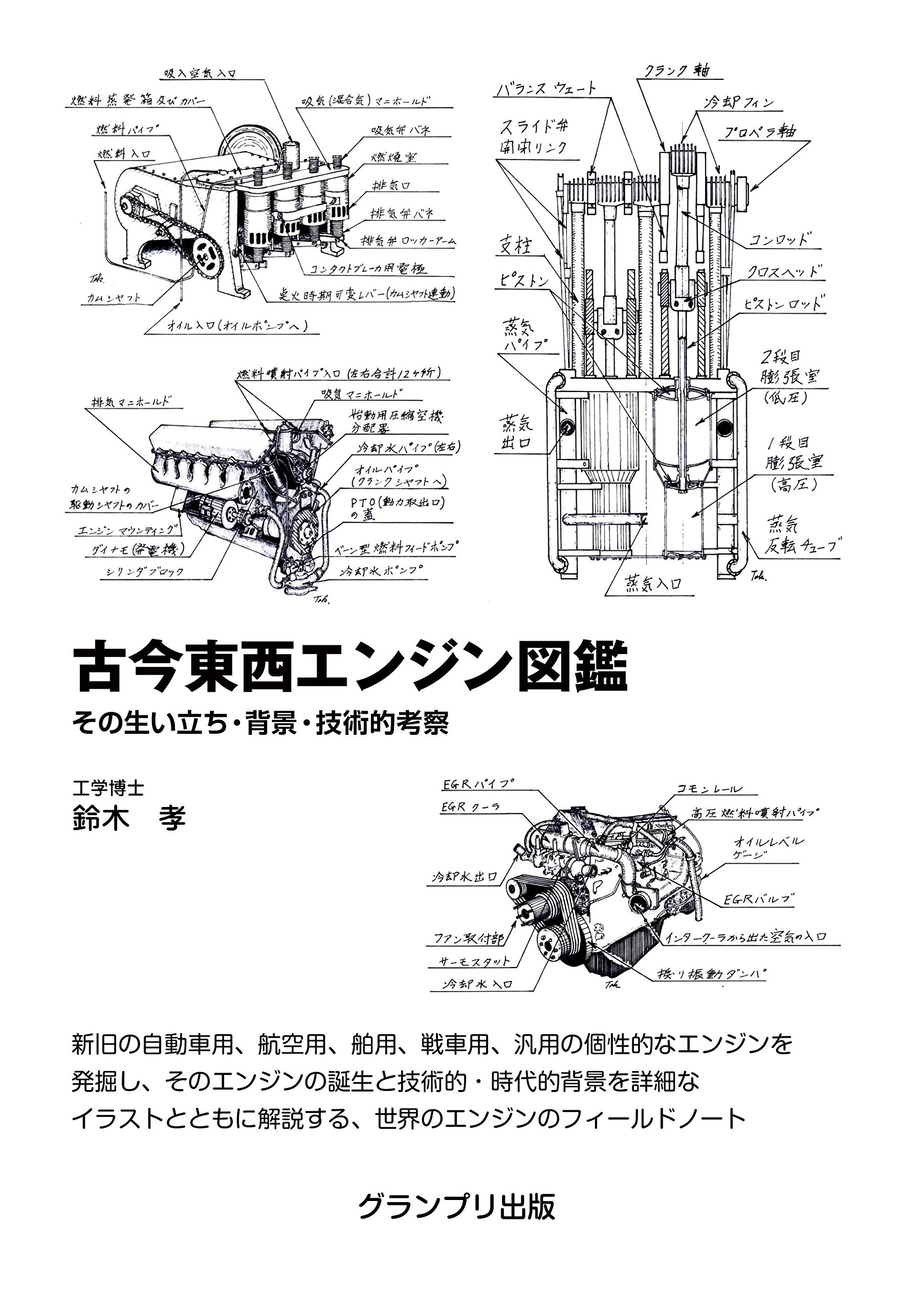 古今東西エンジン図鑑 その生い立ち 背景 技術的考察 孝 鈴木 本 通販 Amazon