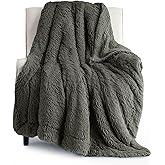 Bedsure GentleSoft Fluffy Olive Green Throw Blanket, Moss Green Decor Cozy Gifts for Women, Men, Soft Fleece Fuzzy Sherpa Plush Warm Thick Faux Fur Throw Blanket for Couch, House, 50x60