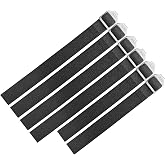 Catcher Shin Guard Straps Durable and Breathable Catchers Gear Straps with Rust-Proof Metal Hook Baseball Softball Leg Guard Replacement Straps Elastic Fit for Kids, Teens and Adults, Set of 6, Black
