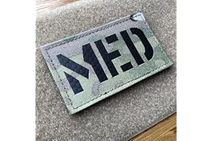 SUVIYA 3.5x2 inch Multicam Ir Infrared MED Medic EMS EMT IFAK Patch with Hook and Loop