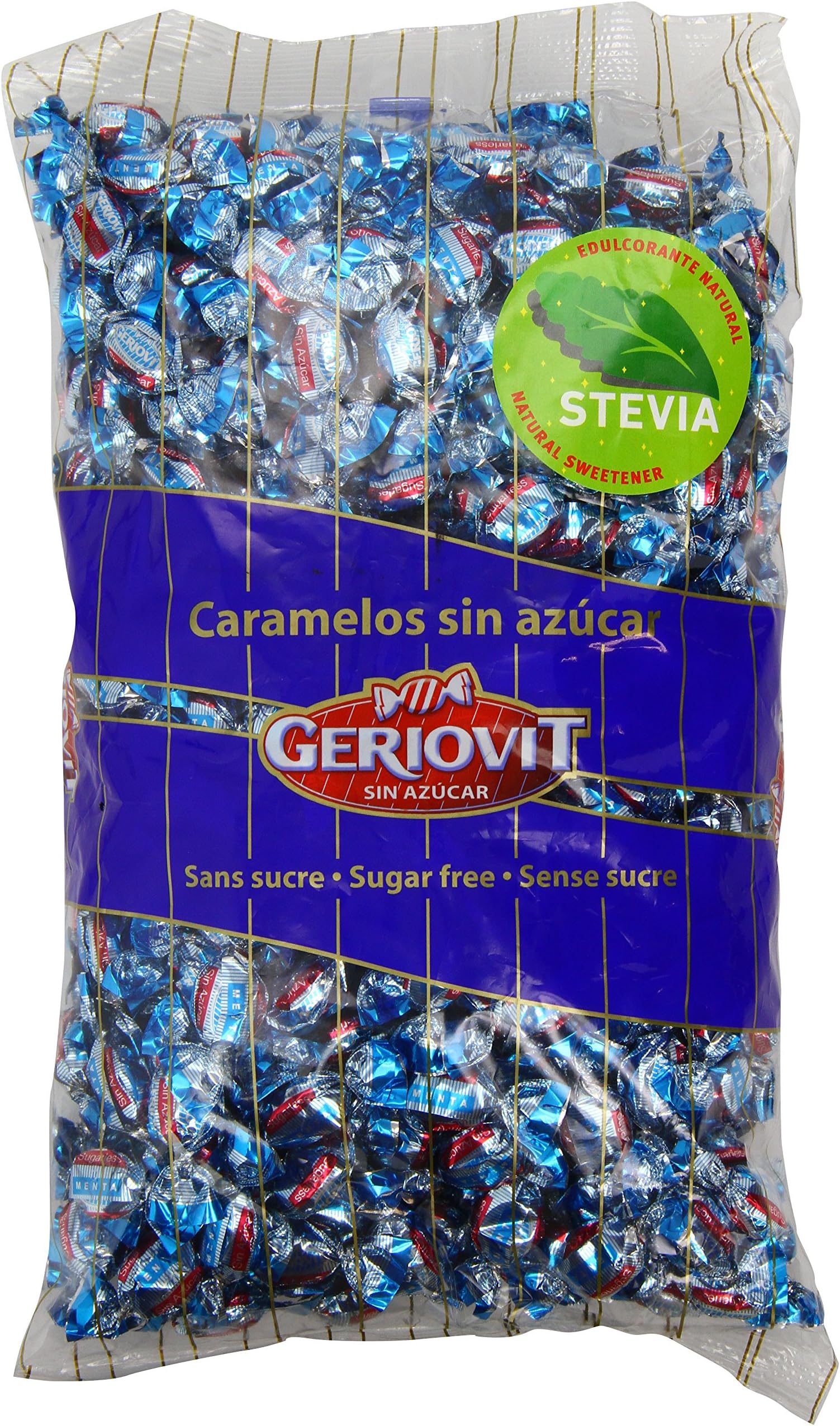 Gerio Sugar Free Boiled Sweets Bleu Mint Candies 1 kg