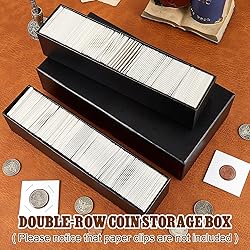 Henoyso 3 Pcs Double Row Coin Box Coin Holders for
