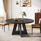 Tribesigns Farmhouse Dining Table, 47 Inch Round