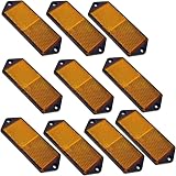 AB Tools Amber Large Rectangular Side Reflector 126mm x 51mm x 7mm 10 Pack TR067