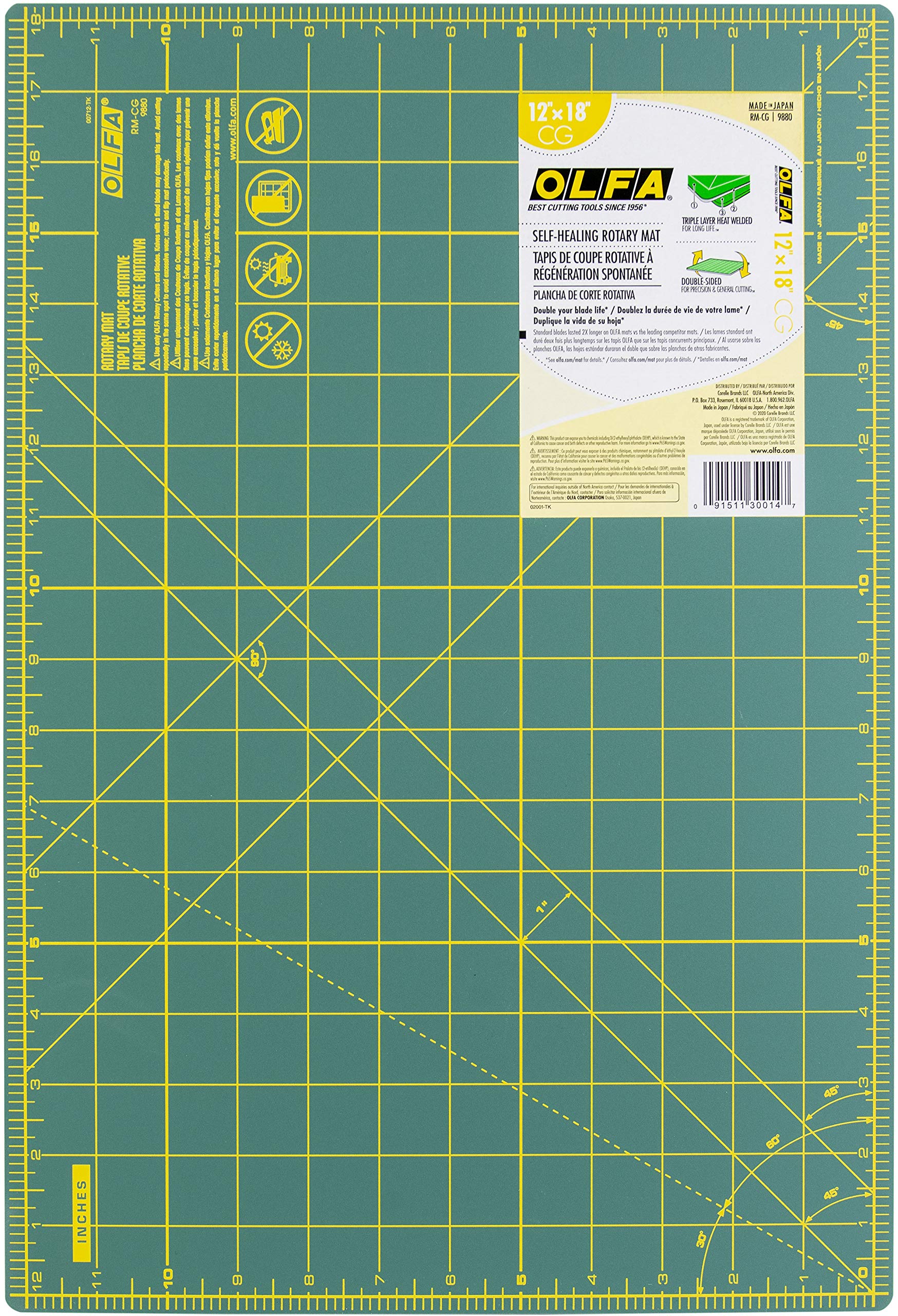 OLFA Gridded Cutting Mat 12