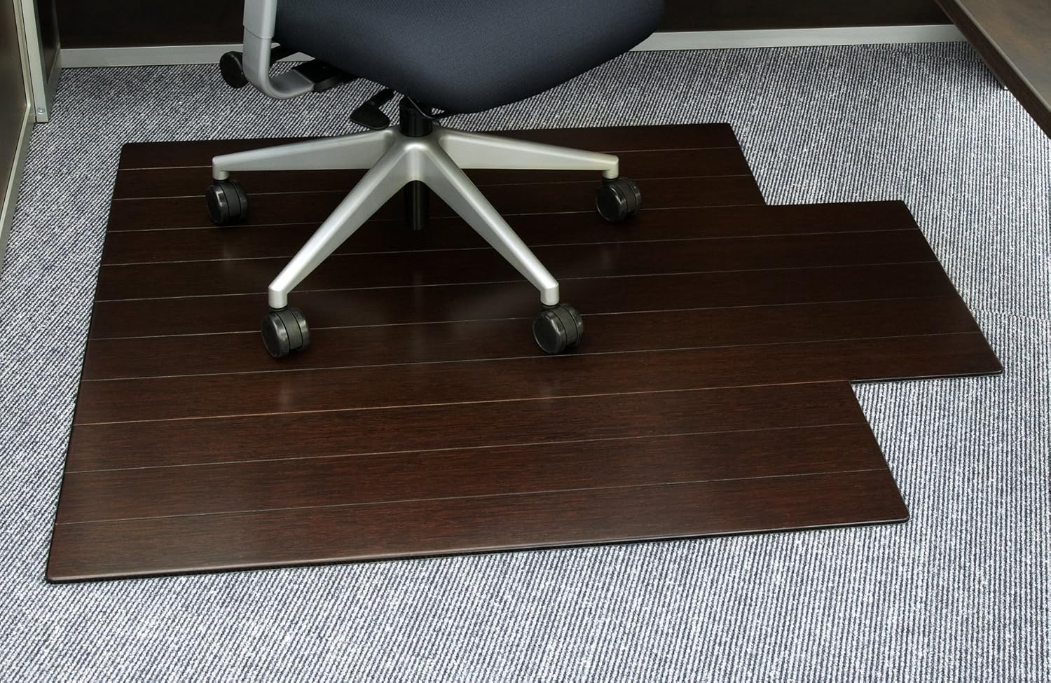 Anji Mountain Deluxe Bamboo Roll Up Chair Mat Dark Cherry