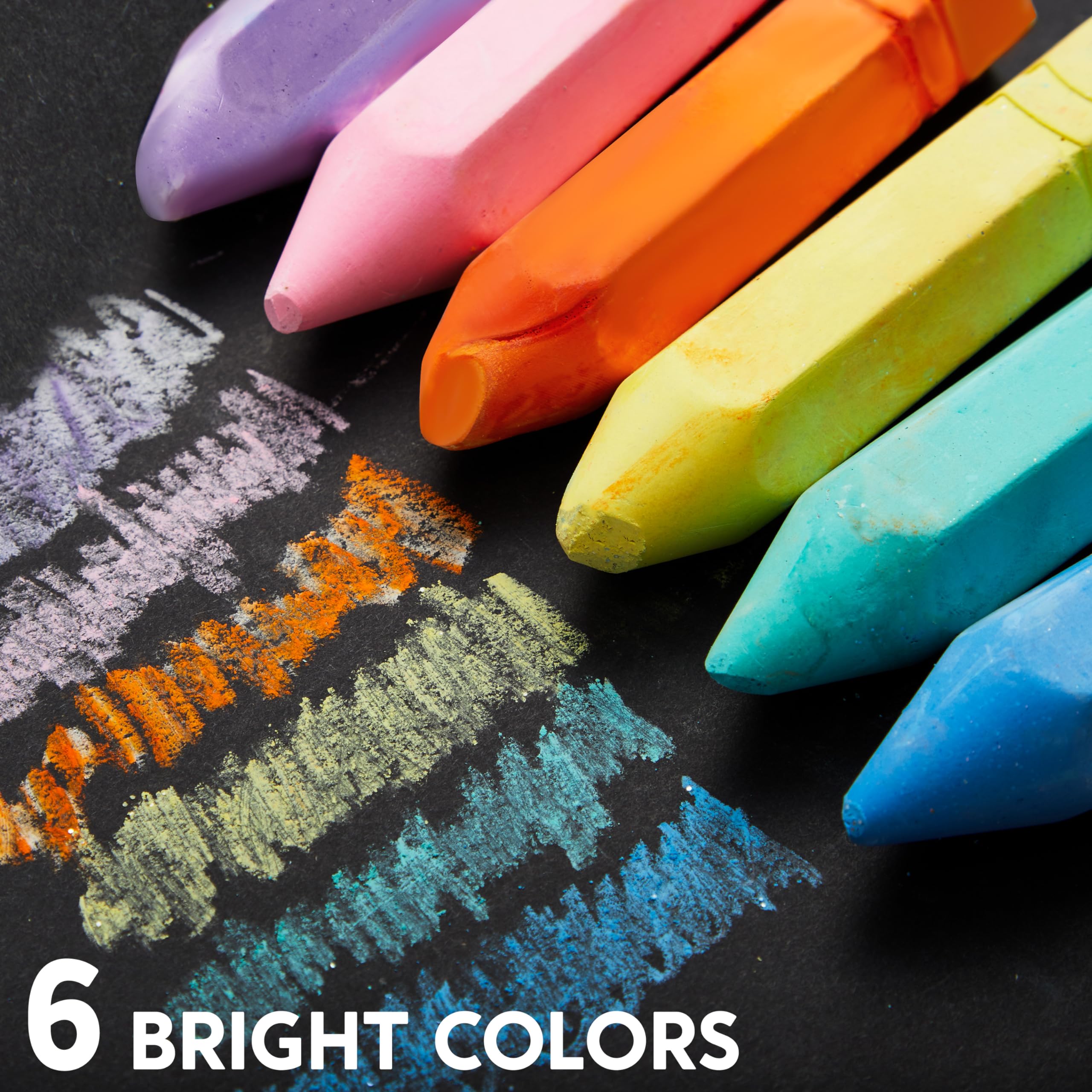 JOYIN 48 PCS Cone Shaped Washable Sidewalk Chalks Set, 12 Colors, Non-Toxic Jumbo Chalk Set for Art Play, Sidewalk Colored Outside Washable Set for Summer Outdoor Games and Chalkboard Drawing