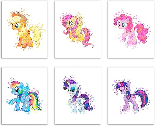 Amazon Com My Little Pony Wall Art Prints Decor Set Of 4 8x10