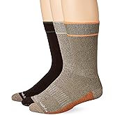 Columbia Cotton Crew - Arch/Ankle Support, Mesh Vent, Peatmoss, Men 6-12, 3 Pair