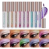 BestLand Liquid Glitter Eyeshadow Set, Multichrome Glitter Shimmer Eye Looks Waterproof Long Lasting Quick-Drying Sparkling E