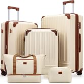 KUNEL Luggage Sets 5 Piece, Hardshell Expandable Suitcase, 20/24/28inch | Suitcase Sets With 360&deg; Detachable Spinner Wheels, ABS Hard Case, TSA-approved Lock, Space-Saving Nested for Family Travel