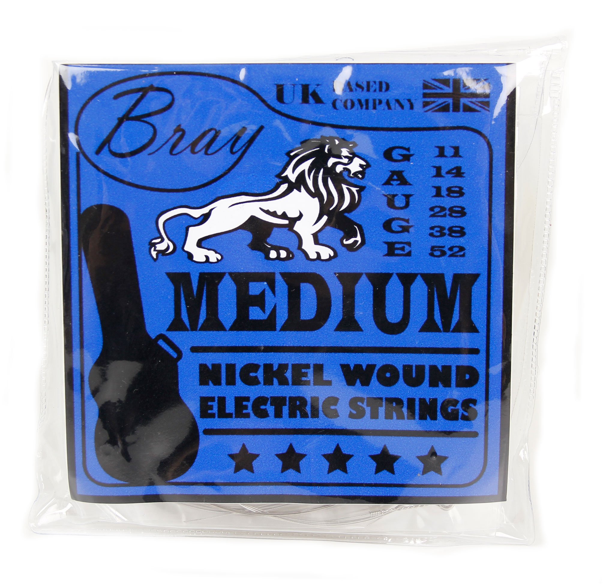 Bray Medium Nickel Wound Electric Guitar Strings (11-52) Perfect For Fender, Gibson, Ibanez, Yamaha & Squier Electric Guitars