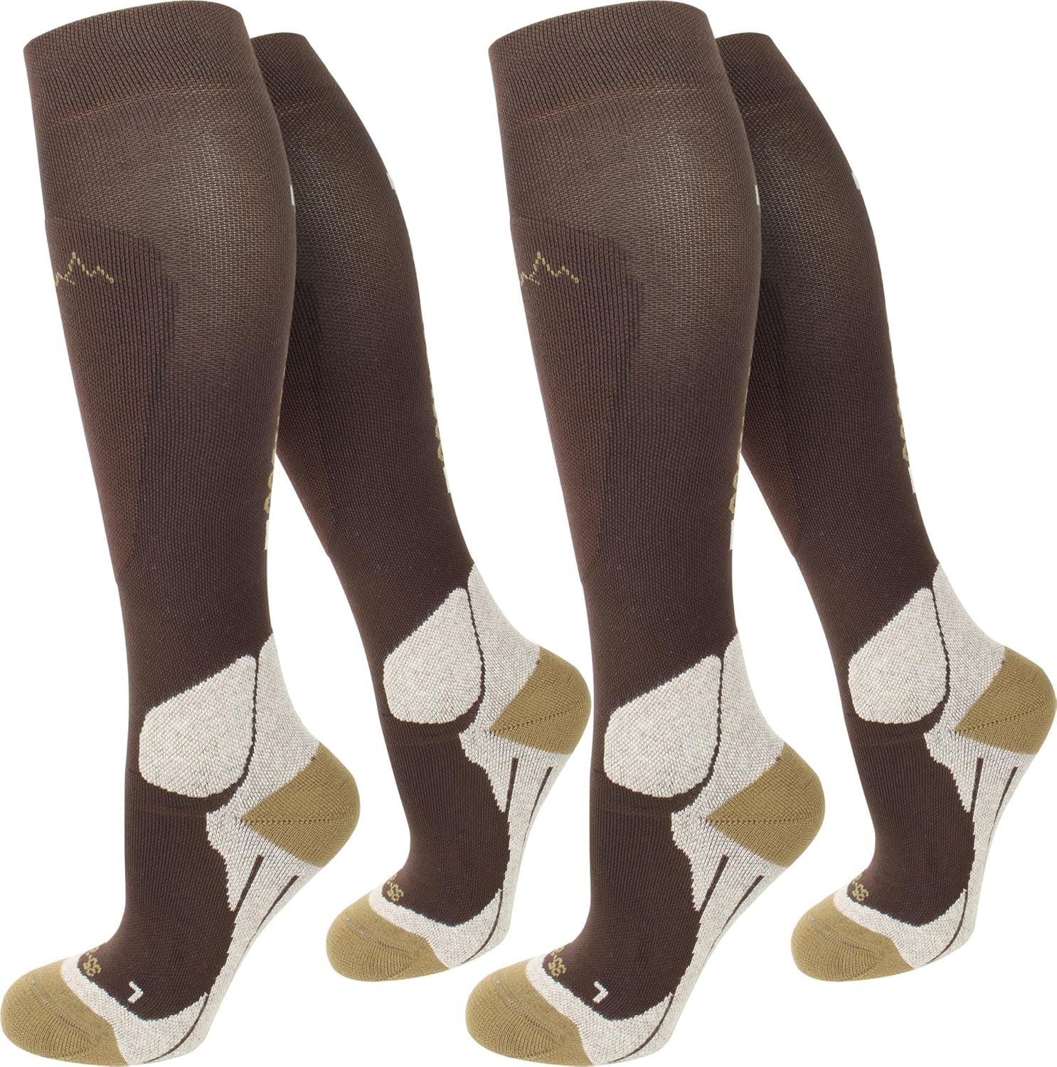 Normani Kompressionsstrümpfe 2 Paar - Sport Stützstrümpfe Mit Coolmax