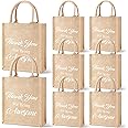 Windyun 12 Pcs Burlap Tote Gift Bag With Handle, Reusable Jute Gift Bag - View #3