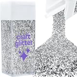Hemway Glitter Shaker Silver Stars 80g Shaped Glitter for Resin Craft