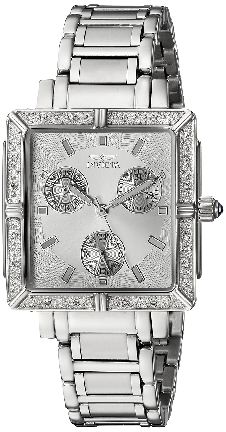 Buy Invicta Watches, Women's Square Stainless Steel Chronograph Diamond