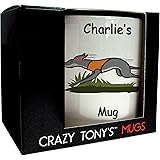 CRAZY TONY'SGreyhound Mug Personalised Mug Unique Greyhound Owner Birthday Personal Gift