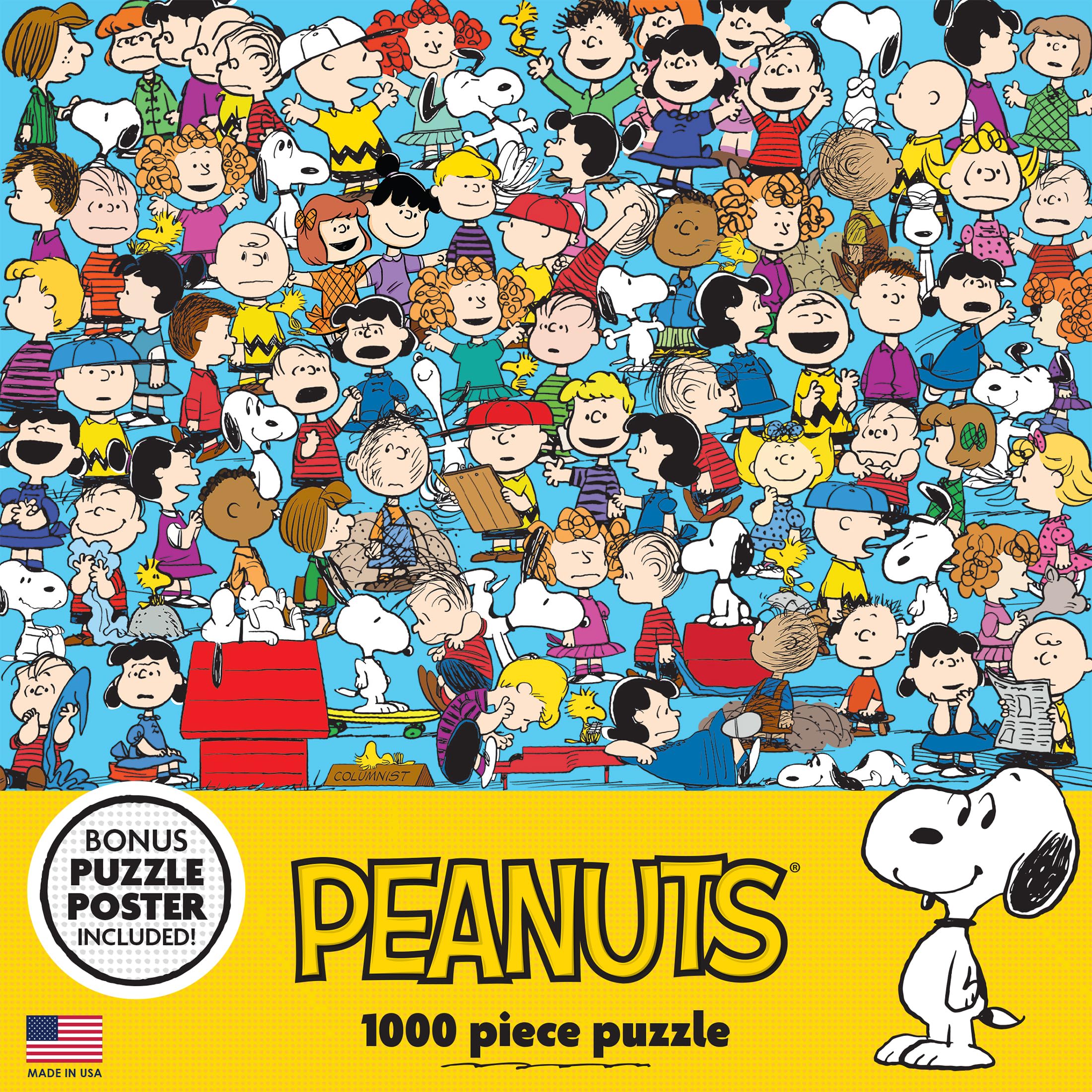 RoseArt - Peanuts - Cast of Characters - 1000 Piece Jigsaw Puzzle for Adults