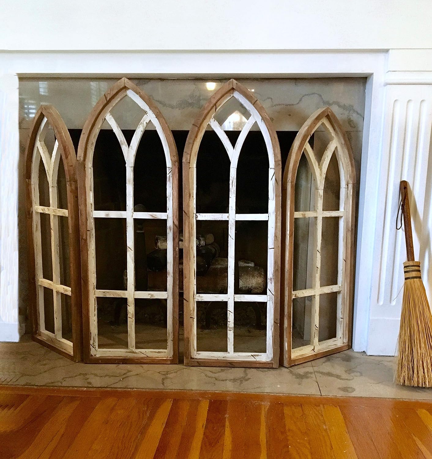 Amazon Com 4 Cathedral Arch Window Frames Fireplace Decor 36