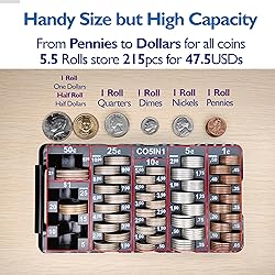 CO5IN1 Mini Coin Sorting Tray with Lid, 2pcs Change